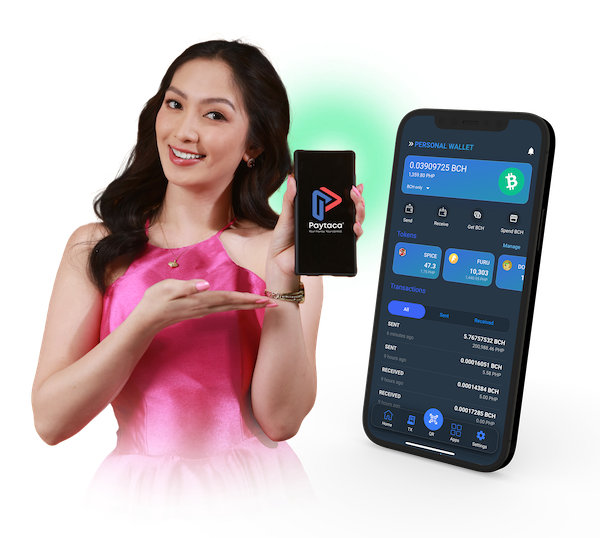 Paytaca app interface